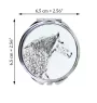 Percheron - miroir de poche avec cheval, miroir personnalisé pour sac à main, miroir compact avec impression de la marque Art-Dog