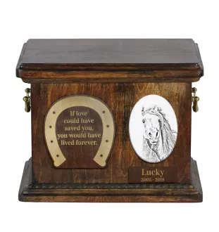 Pintabian drewniania urna dla konia Art-Dog