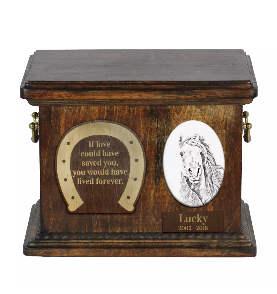 Pintabian drewniania urna dla konia Art-Dog