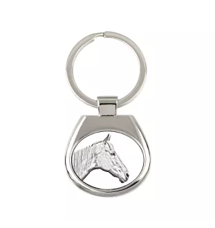 Cheval de course à la retraite - porte-clés avec un cheval, porte-clés imprimé, breloque personnalisée de la marque Art-Dog