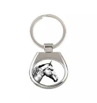 Selle Français - porte-clés avec un cheval, porte-clés imprimé, breloque personnalisée de la marque Art-Dog