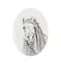 Pintabian - commemorative plaque with a photo of a horse, tombstone plaque with a print, personalized oval plaque by Art-Dog brand