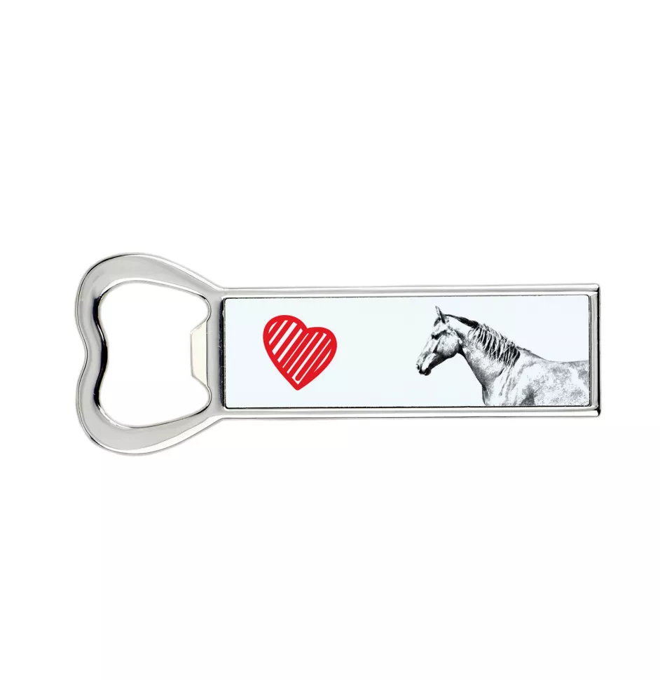 Selle Français - ouvre-bouteille avec un cheval, ouvre-bouteille personnalisé pour le réfrigérateur, cadeau unique pour homme de la marque Art-Dog