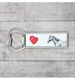 Selle Français - ouvre-bouteille avec un cheval, ouvre-bouteille personnalisé pour le réfrigérateur, cadeau unique pour homme de la marque Art-Dog