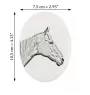 Retired Race Horse - commemorative plaque with a photo of a horse, tombstone plaque with a print, personalized oval plaque by Art-Dog brand