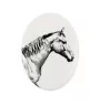 Selle Francais - commemorative plaque with a photo of a horse, tombstone plaque with a print, personalized oval plaque by Art-Dog brand