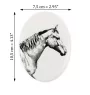 Selle Français - une plaque commémorative avec une photo de cheval, une plaque funéraire avec une impression, une plaque ovale personnalisée de la marque Art-Dog