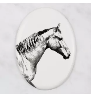 Selle Francais płyta nagrobna z koniem Art-Dog