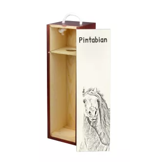Pintabian - wine box with a horse, alcohol box with graphics, personalized gift box from the Art-Dog brand