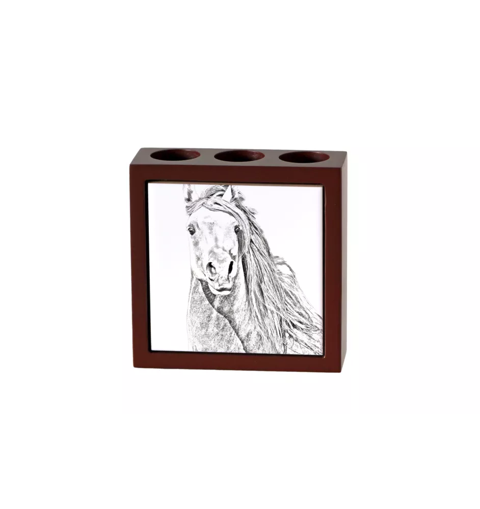 Pintabian - Stifthalter mit Pferd, Schreibtischorganizer mit Aufdruck, personalisierte Schreibtischdekoration der Marke Art-Dog
