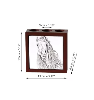Pintabian - pen holder with a horse, desk organizer with a print, personalized desk decoration from the Art-Dog brand