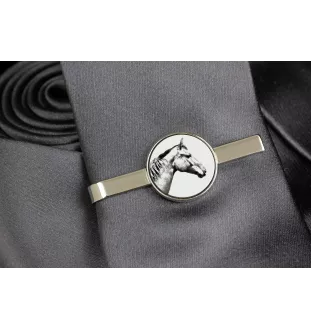 Selle Français - pince à cravate avec un cheval, pince à cravate personnalisée, cadeau unique pour homme de la marque Art-Dog