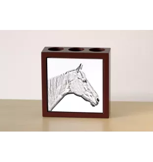 Cheval de course à la retraite - porte-stylo avec un cheval, organiseur de bureau avec impression, décoration de bureau personnalisée de la marque Art-Dog