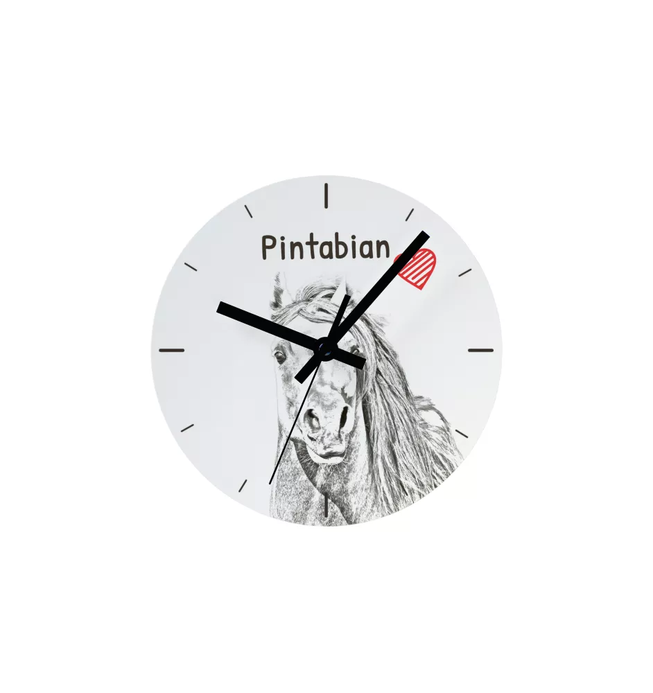 Pintabian - Wanduhr mit Pferd, Uhr mit Druck für das Regal, personalisierte Hausdekoration der Marke Art-Dog