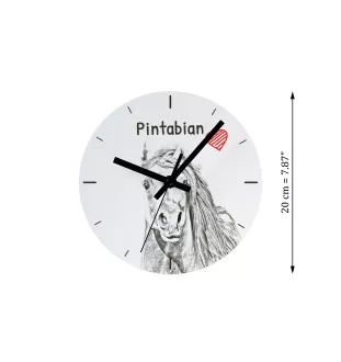 Pintabian - Wanduhr mit Pferd, Uhr mit Druck für das Regal, personalisierte Hausdekoration der Marke Art-Dog