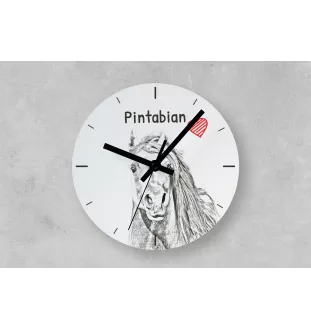 Pintabian - horloge murale avec cheval, horloge de table avec impression, décoration personnalisée de la maison de la marque Art-Dog