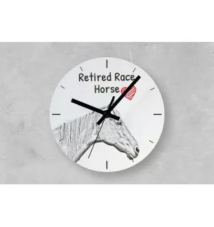 Cheval de course à la retraite - horloge murale avec cheval, horloge de table avec impression, décoration personnalisée de la maison de la marque Art-Dog
