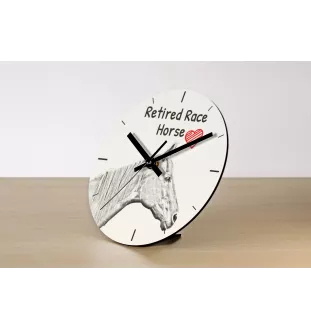 Cheval de course à la retraite - horloge murale avec cheval, horloge de table avec impression, décoration personnalisée de la maison de la marque Art-Dog