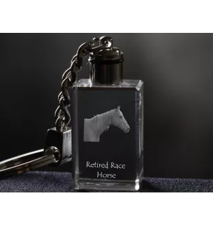 Rennpferd im Ruhestand - Kristall-Anhänger mit Foto eines Pferdes, beleuchteter Anhänger, einzigartiges Geschenk der Marke Art-Dog