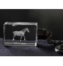 Selle Francais - Kristall-Anhänger mit Foto eines Pferdes, beleuchteter Anhänger, einzigartiges Geschenk der Marke Art-Dog