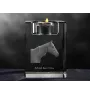 Retired Race Horse - Candle holder with picture of a horse, crystal tealight holder, personalised gift by Art-Dog brand