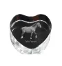 Selle Français - une photo de cheval dans un cristal, un cœur en cristal, un cadre exceptionnel avec une photo de la marque Art-Dog
