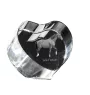 Selle Français - une photo de cheval dans un cristal, un cœur en cristal, un cadre exceptionnel avec une photo de la marque Art-Dog