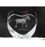 Selle Français - une photo de cheval dans un cristal, un cœur en cristal, un cadre exceptionnel avec une photo de la marque Art-Dog