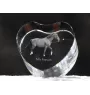 Selle Français - une photo de cheval dans un cristal, un cœur en cristal, un cadre exceptionnel avec une photo de la marque Art-Dog