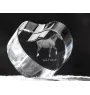Selle Français - une photo de cheval dans un cristal, un cœur en cristal, un cadre exceptionnel avec une photo de la marque Art-Dog