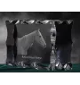 Cheval de course à la retraite - Kristall mit einem Pferdebild, Glasstatuette mit einem Bild, einzigartiger Bilderrahmen der Marke Art-Dog