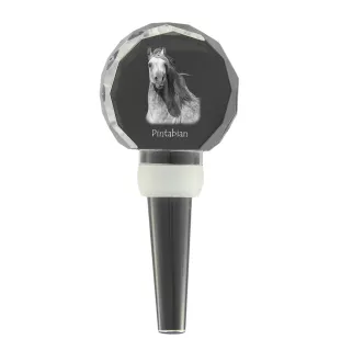 Pintabian - Crystal bottle stopper with horse, unique wine stopper with photo, personalised gift for sommelier by Art-Dog brand