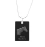 Cheval de course à la retraite - Crystal pendant with horse, silver necklace with photo, personalised pendant by Art-Dog brand
