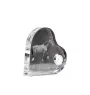 Selle Français - horloge en cristal avec une photo de cheval, horloge de table en forme de cœur, horloge debout personnalisée de la marque Art-Dog