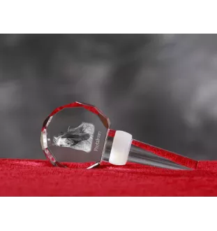 Pintabian - Crystal bottle stopper with horse, unique wine stopper with photo, personalised gift for sommelier by Art-Dog brand