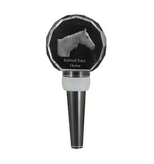 Rennpferd im Ruhestand - Kristallflaschenverschluss mit Pferd, einzigartiger Weinverschluss mit Foto, personalisiertes Geschenk für Sommelier der Marke Art-Dog