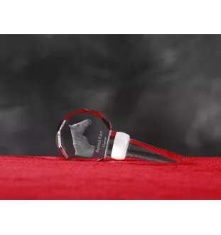 Cheval de course à la retraite - Bouchon de bouteille en cristal avec cheval, bouchon de vin unique avec photo, cadeau personnalisé pour sommelier par la marque Art-Dog