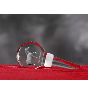 Selle Francais - Crystal bottle stopper with horse, unique wine stopper with photo, personalised gift for sommelier by Art-Dog brand