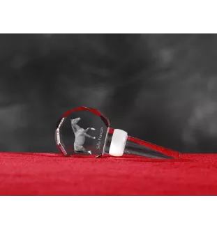 Selle Francais - Crystal bottle stopper with horse, unique wine stopper with photo, personalised gift for sommelier by Art-Dog brand