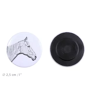 Retired Race Horse - magnet with a horse, a unique imprint of the Art-Dog horse brand