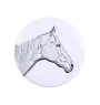 Cheval de course à la retraite - aimant avec cheval, empreinte exceptionnelle de cheval de la marque Art-Dog