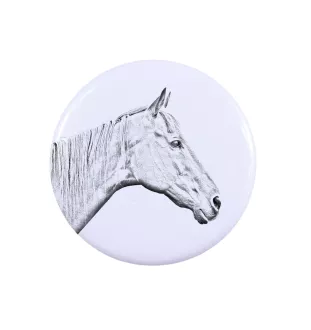 Retired Race Horse - collector's ring with a horse portrait, handmade product, Art-Dog brand
