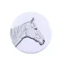 Cheval de course à la retraite - Bague de collection avec l'image d'un cheval, produit fait à la main, marque Art-Dog