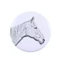 Retired Race Horse - shirt accessory, bag pin, perfect gift with the option to add your brand graphics from Art-Dog.