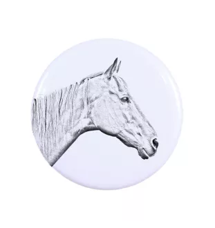 Retired Race Horse - magnet with a horse, a unique imprint of the Art-Dog horse brand