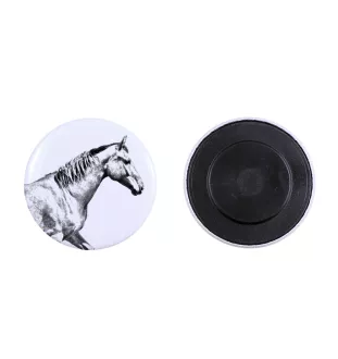 Selle Francais - magnet with a horse, a unique imprint of the Art-Dog horse brand