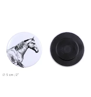 Selle Français - aimant avec cheval, empreinte exceptionnelle de cheval de la marque Art-Dog