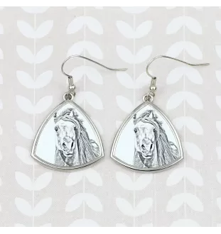 Pintabian - earrings with a horse, hanging earrings with a picture, personalized jewelry with Art-Dog brand print