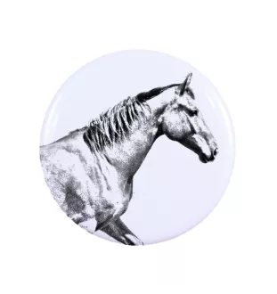Selle Français - aimant avec cheval, empreinte exceptionnelle de cheval de la marque Art-Dog