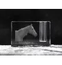 Cheval de course à la retraite - Porte-stylos, organiseur en cristal avec image d'un cheval, décoration de bureau unique par la marque Art-Dog
